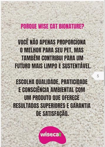 Bionature areia higiênica para gatos biodegradável Wisecat 2KG