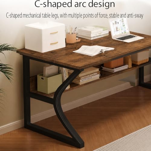 Image of Klaxon Wood & Metal Finish Study Table | 1 Year Warranty Study Table for Students /Adults, Computer Table, Office Table (Arko White, DIY Installation) (Black, 150 CM) (FD - Arko - 150 CM)