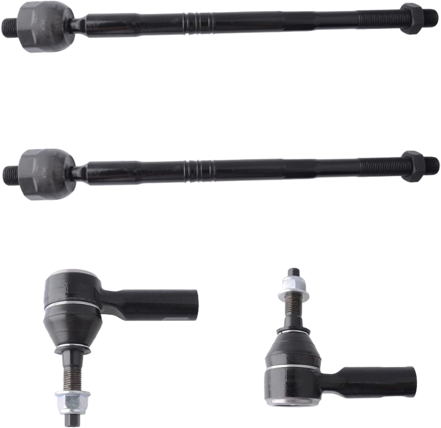 4pc Front Outer Tie Rod Ends and Front Inner Tie Rod End Kit ES801510 ES801511 EV801522 for Jeep Cherokee 2019 2020 2021 2022 2023, Steering Tie Rod Ends Front Outer Inner Kit