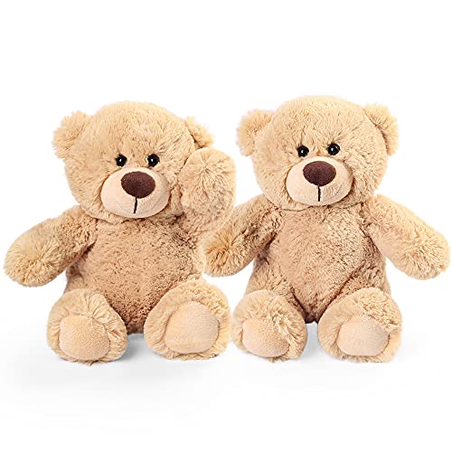 Benben Teddy Bear Stuffed Animals, 10 Inch Small Teddy Bear Bulk, 2 Pack Baby Bear Plush Toy For Baby Shower Decoration, Gift For Boys Girls, Girlfriend, Birthday #TOP5