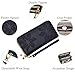 Bakurok Womens Wallet Wristlet Large Capacity Double Zip Ladies Card Phone Holder RFID Blocking Vegan Leather Floral Clutch