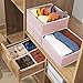 Criusia 8 Pack Underwear Drawer Organizer, Drawer Organizer Clothes, Foldable Cloth Storage Box Closet Dresser Drawer Divider Organizer for Clothes, Scarves
