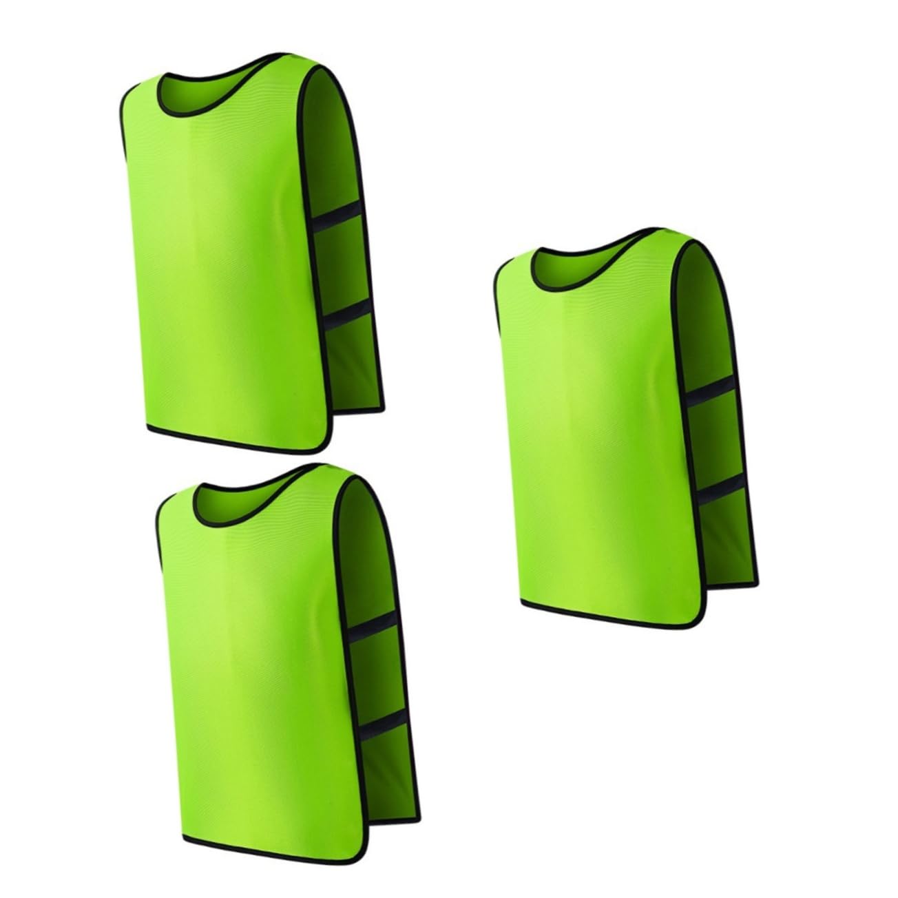 Sosoport 3pcs Sports Vest for Kids Pinnies Open Sides Design Comfortable Breathable Ideal for Football Practice