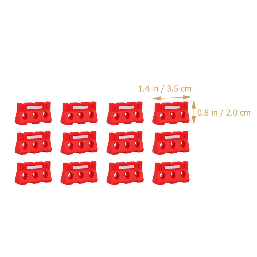 36 Stücke Stangen Verkehrsschilder Kinder Zäune Warnschilder Kinder Mini Pylonen Verkehrszeichen Spielzeug Mini Zaun DIY Straßensperre Spielzeug für Lernspielzeug
