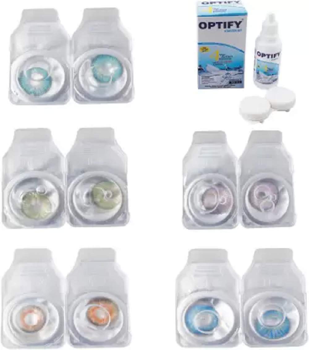 Optify Combo Pack Monthly Color Contact Lens With Solution Monthly (0, Colored Contact Lenses, Pack of 5) (B08L3BW9Q5) Amazon Price History, Amazon Price Tracker