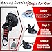 ecocstm 4 PCS Heavy Duty Suction Cups, Suction Cups with Hooks, Car Camping Accessories, Strong Suction Cups for Car Boat Awning Camping Tent Trap