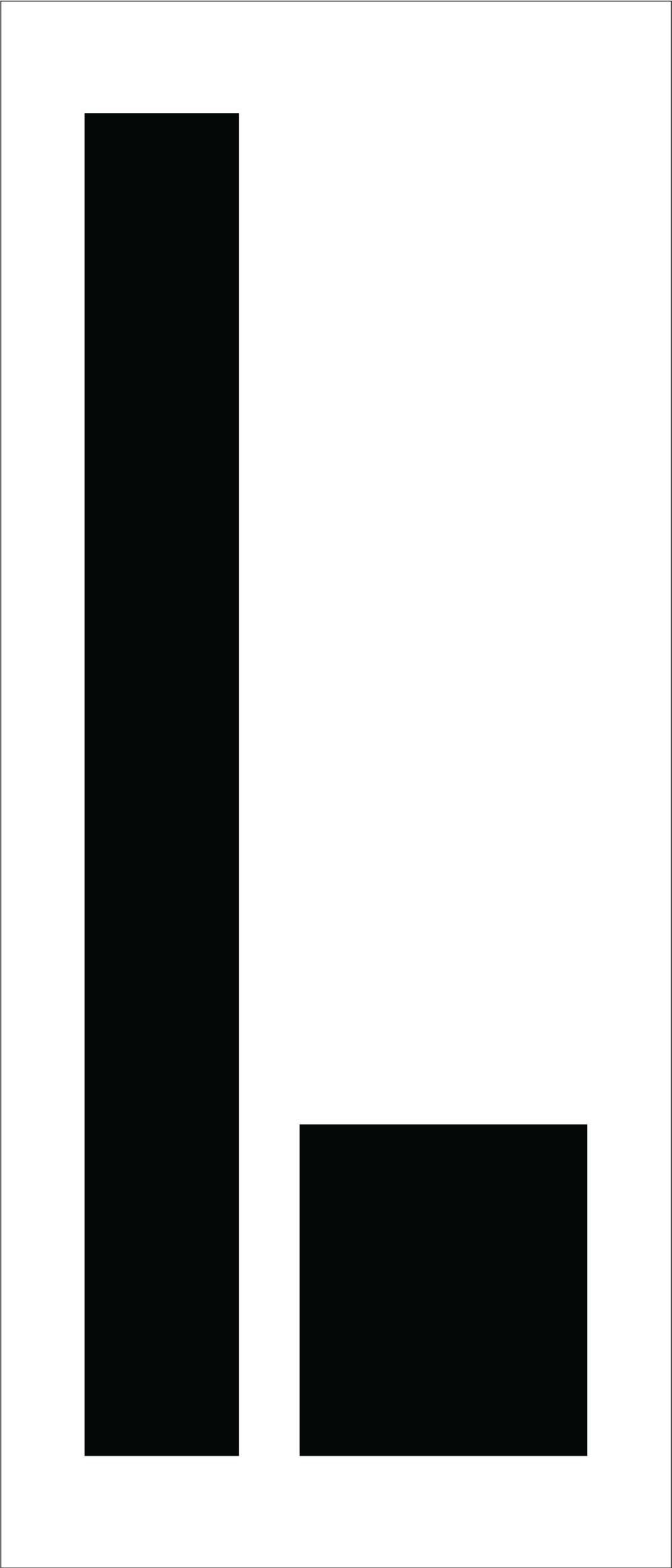 Pochoir lettre L 61 cm marquage routier industriel National Marker Corp PMC24-L