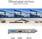 Radeon RX 550 Carte graphique à profil bas, 4GB, GDDR5, 128-bit, VGA/DVI-D/HDMI, Carte vidéo pour PC Jeu, sortie 4k@60Hz, ordinateur GPU, pour le bureau SFF Petit facteur de forme