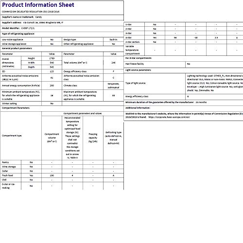 Candy-CKBBF-1721-Frigorifico-Combi-Integrable-54CM-246L-No-Frost-Ventilador-Airfan-Cajon-Verdulero-y-Frescos-Botellero-Control-Interno-LED-Altura-Ajustable-41DB-Clase-F-Blanco