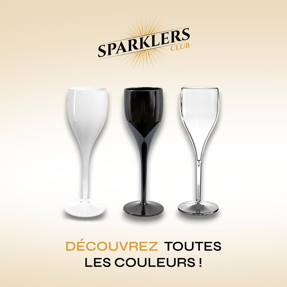 Set Di 6 Flauti Da Champagne Infrangibili In Plastica Premium 165ml – Ideali Per Matrimoni, Feste E Uso Quotidiano