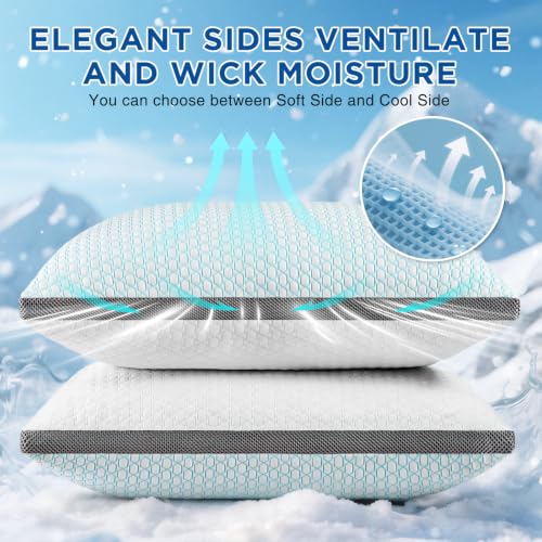 Baskbed Cooling Pillows King Size Set of 2 Shredded Memory Foam - image 7