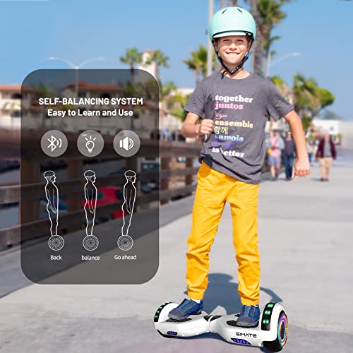 Image of SIMATE Hoverboard, Bluetooth All Terrain Hover Boards with LED Lights and APP Control, Gifts for Kids Adults Girls Boys, for All Ages