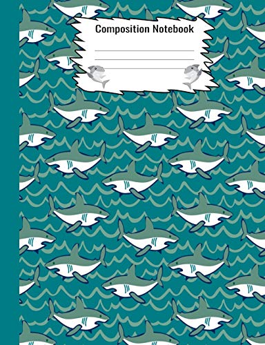 Composition Notebook: Shark Pattern Notebook For Kids image 3