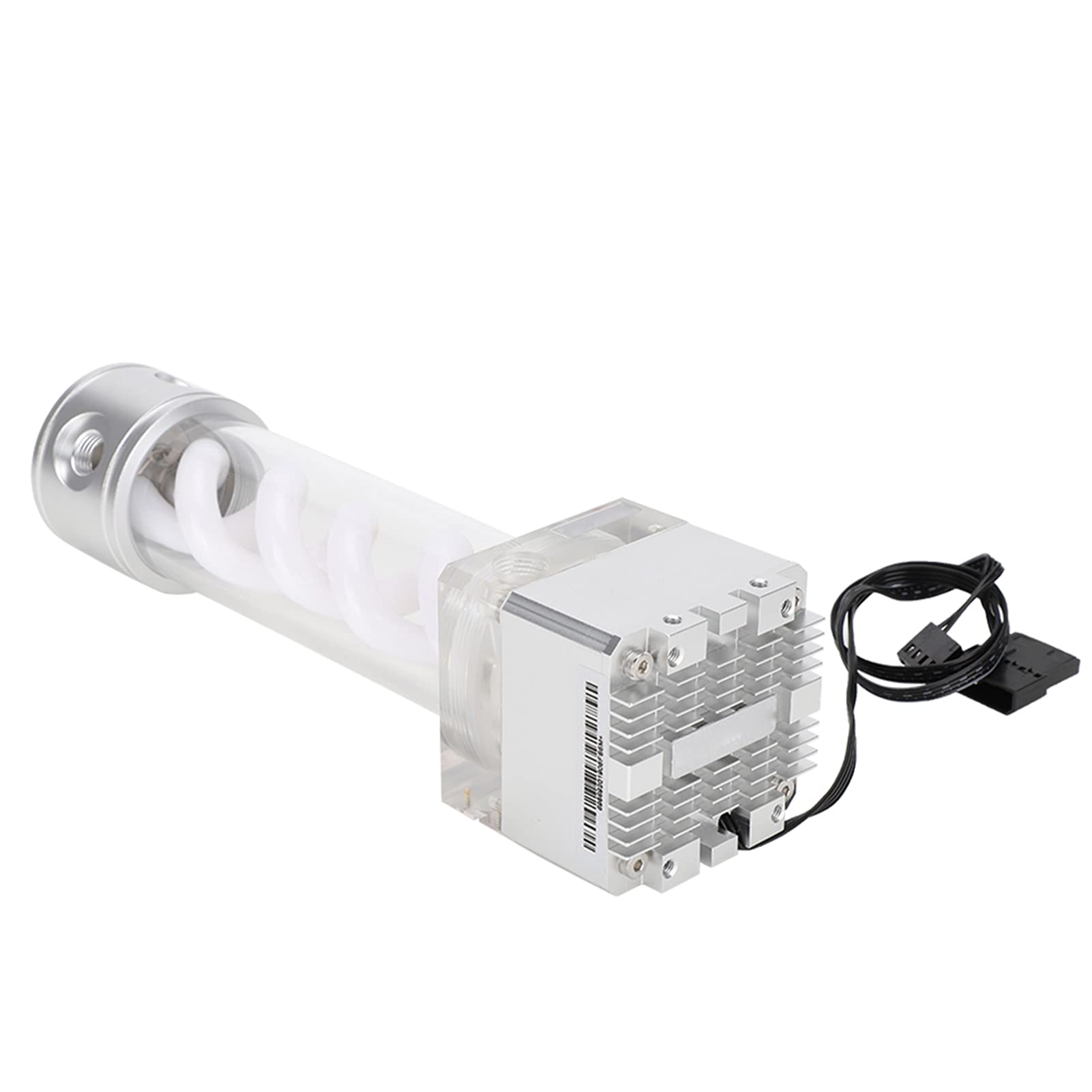 Serbatoio della Pompa di Raffreddamento 'Acqua con Anodo in Alluminio per gli Appassionati di PC Che Costruiscono Sistemi di Raffreddamento Ad Acqua Personalizzati, Po (SILVER)
