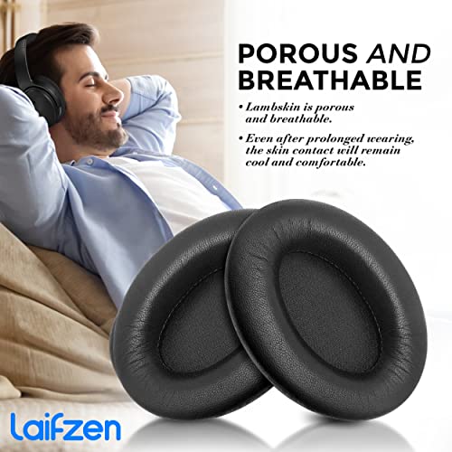Almohadillas para auriculares Lambskin XM4 para Sony WH-1000XM4, repuesto de cuero auténtico de cordero, cojines auriculares (Plata) miniatura 5