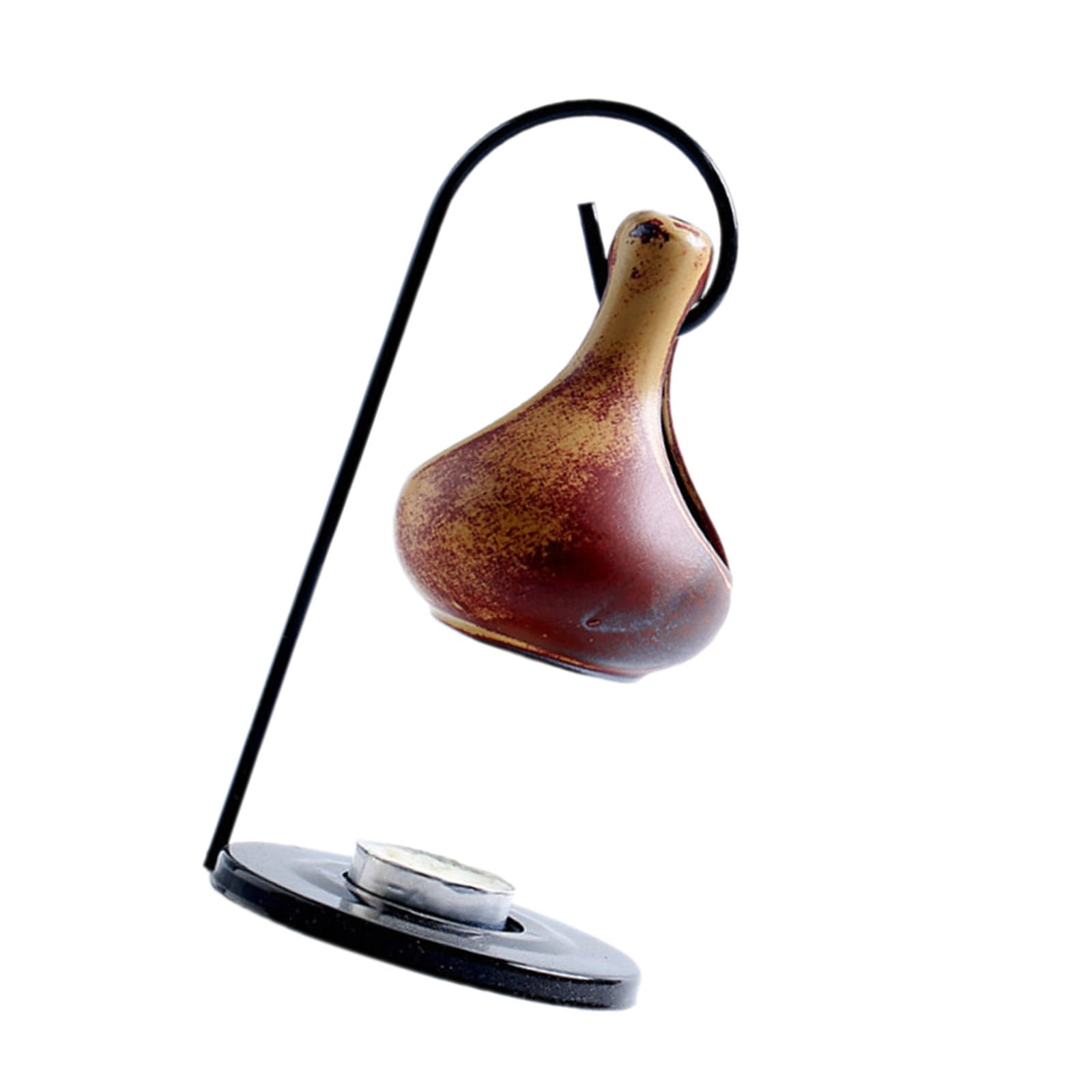 vfdaSWQQ Aromatherapy burner, Hanging Glazed Ceramics Aromatherapist Diffuser Tealight Holder With Iron Stand Home Decors Wax Melt Warmer