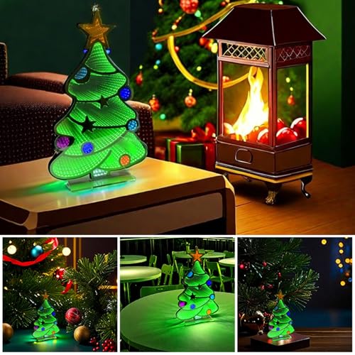 Veilleuse Arbre de Noël pour Centre de Table Festif Lumineux