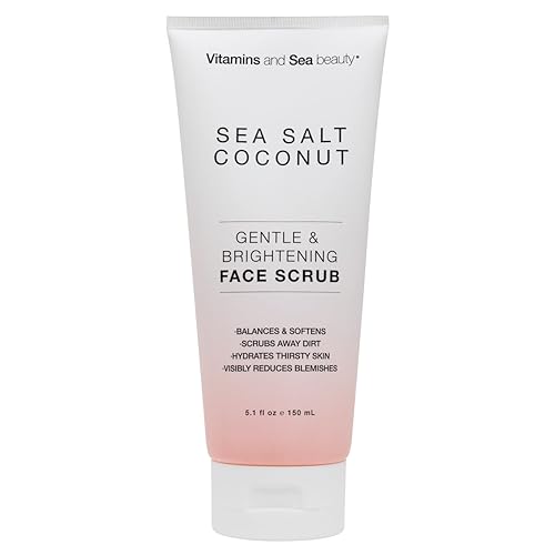 Exfoliante facial suave e iluminador con sal marina y coco – Exfolia, hidrata y reduce imperfecciones – Limpiador facial equilibrante para todo tipo