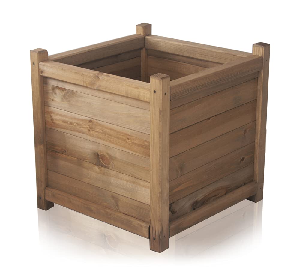 Liz Frances Outdoor Wooden Cube Planter 55cm