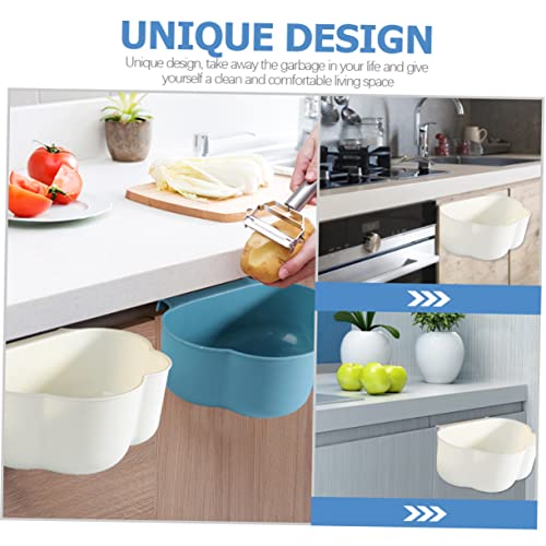Caneca de basura colgante rectangular para cocina blanca miniatura 4