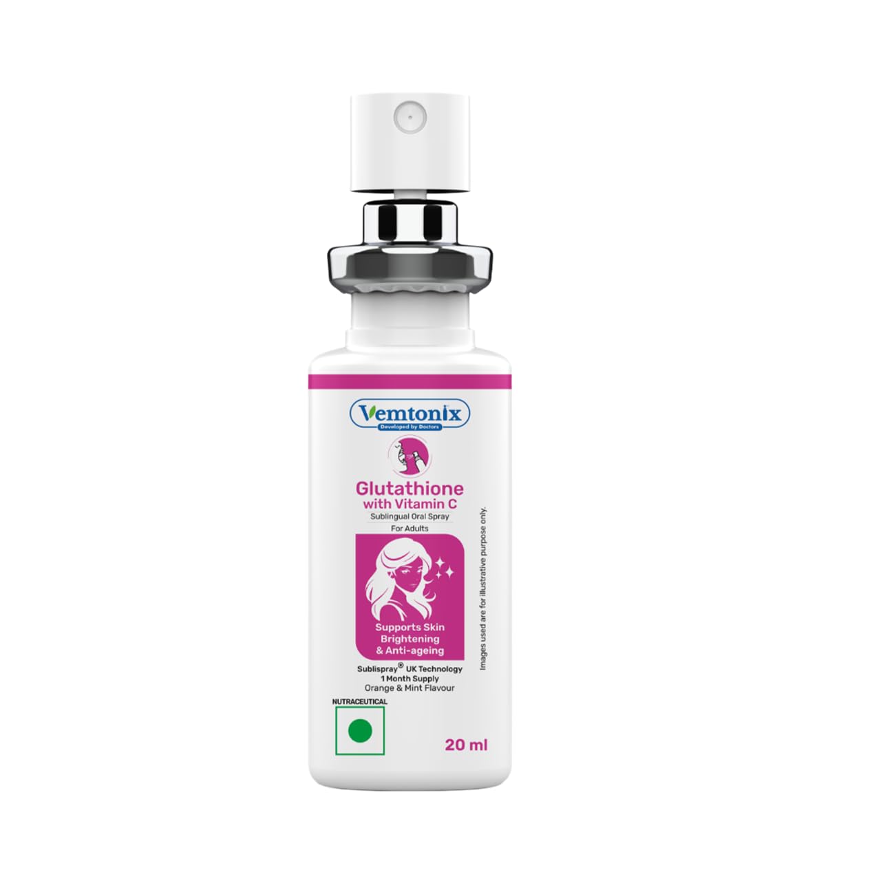 VEMTONIX Glutathione Sublingual Oral Spray for Men & Women 20 ml :  Amazon.in: Health & Personal Care