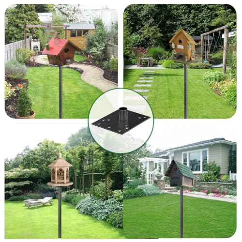 Kit de mastro de alimentador de pássaros, poste de casa de pássaros de 244 cm para uso ao ar livre,