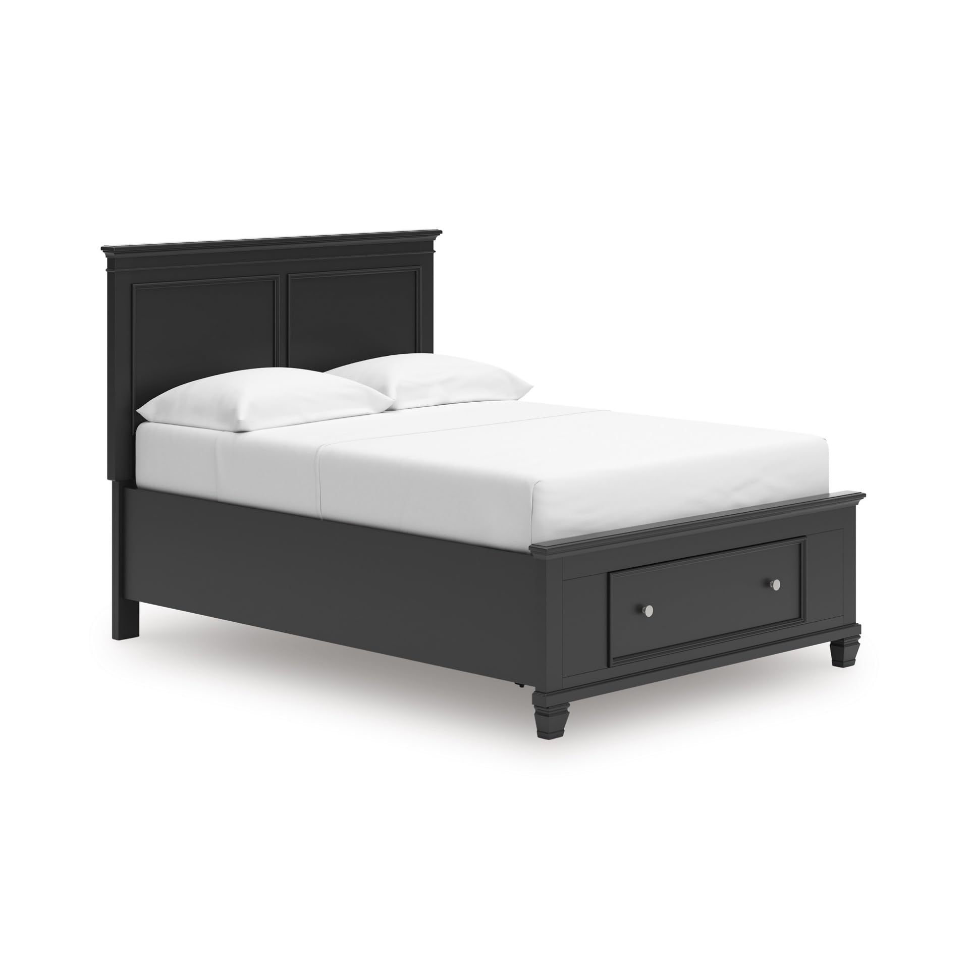 Signature Design by Ashley Lanolee Full Size Bed Frame with Storage, Black