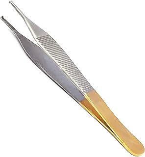 AAProTools German Grade Premium T/C Adson Tissue Forceps Toothed 1x2 4.75