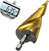 Broca Escalonada Lorben Espiral Profissional de 4 à 32 mm Aço Rápido Titânio