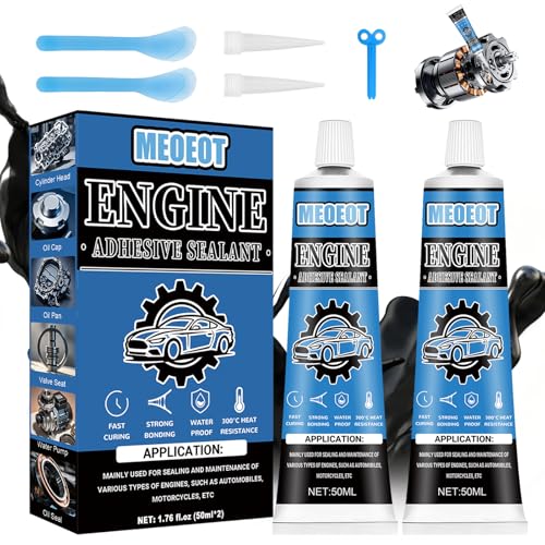 Meoeot Pate a Joint Moteur Noir, Pate a Joint Carter Culasse, Joint Silicone Haute Temperature, Joints Mécaniques de Moteur Automobile, pour de Moteur...