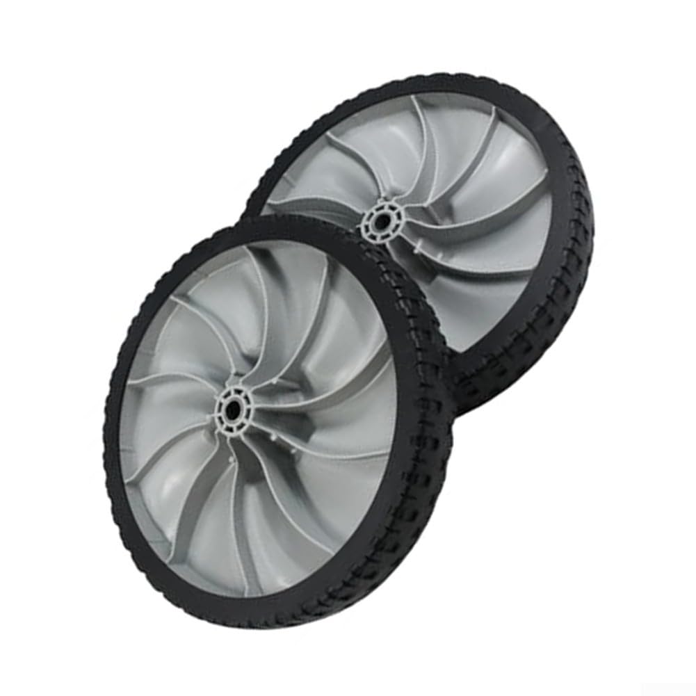Rueda trasera para cortacésped de 11 x 1.75 pulgadas, repuestos de plástico resistente para cortacésped compatible con 634-04625 ajuste de larga duración (2 piezas)