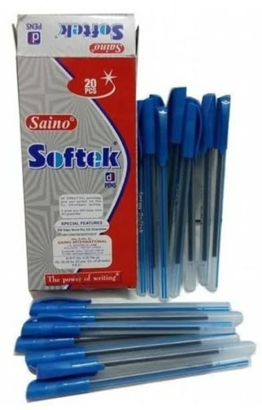 Sofetx blue ball pen| soft and smooth in writing|PACK OF 20 pens| - a3a-image-16