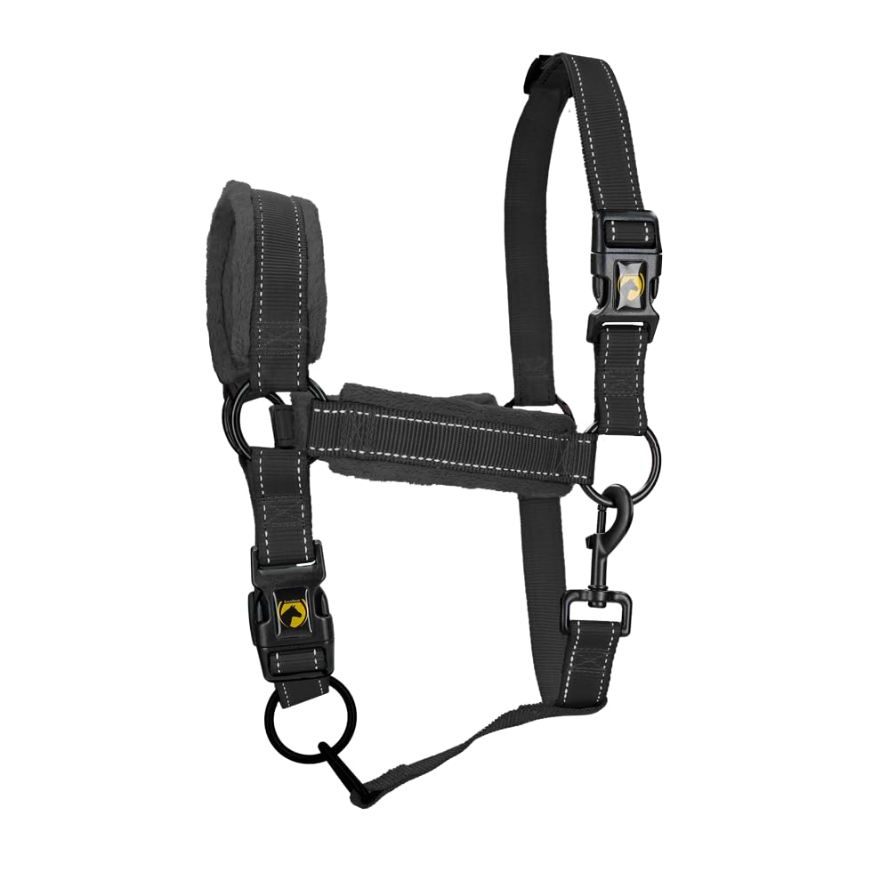 Cabezada de cuadra Superior Excellent Caballo negra para potro S