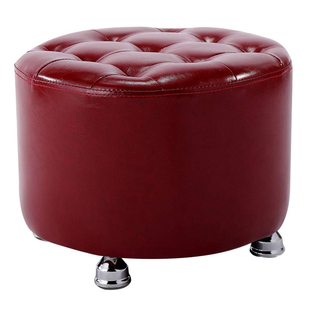 Repose-Pieds Éponge Hautement Élastique Tabouret Table Basse Ronde PU