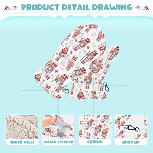 Kids Mittens Winter Fleece Gloves Toddler Warm Snow Gloves for Girls Boys4