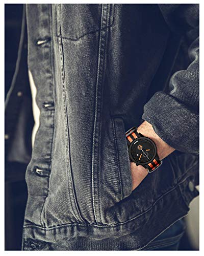 Image of BINLUN Premium Ballistic Nylon Watch Strap, Heavy Duty 5-Ring Replacement Watch Band with Stainless Steel Buckle, Durable & Comfortable Sport Band for Men Women, Fits 18-24mm