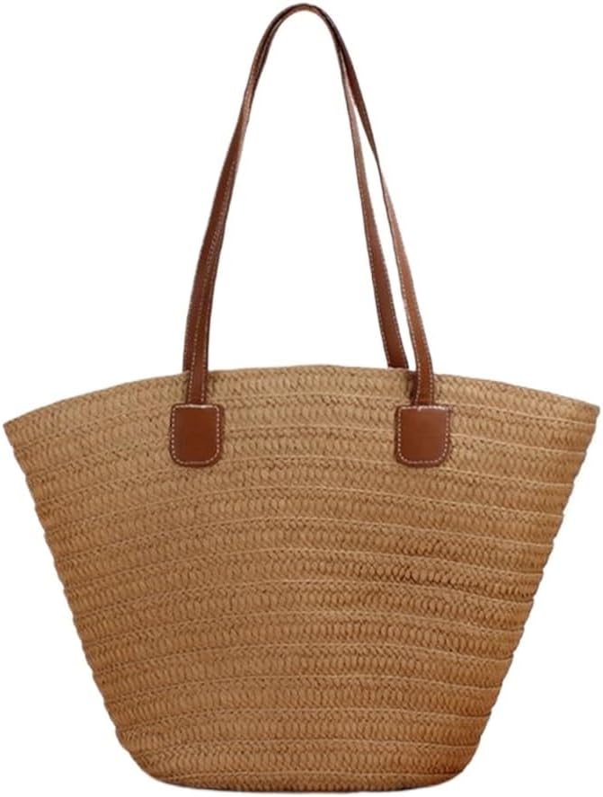 Bag Large Capacity Holiday Beach Bag Woven Bucket Bag Travel Casual Tote Bag