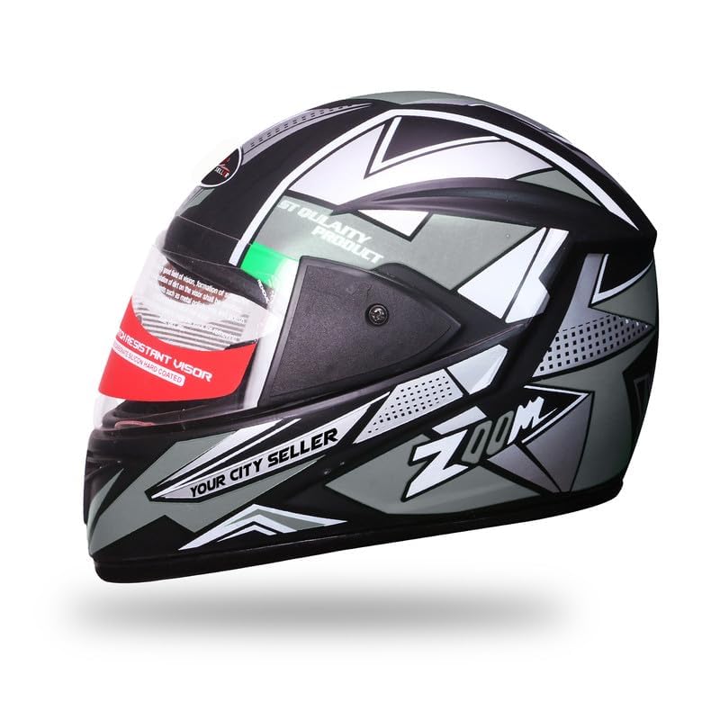 Image of Strong and Durable with Glass Stylish Matt Finish Full face Bike Helmet | Scratch Resistance and Silicone Glass Protection -