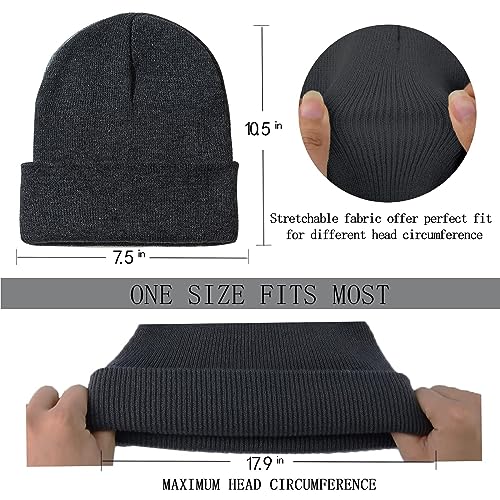 Image of ZOORON 1&2 Pack Beanie for Men Women Slouchy Beanie Hats Winter Knit Caps Soft Ski Hat Unisex