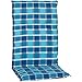 Produktbild Beo Gartenmöbel Auflage für Hochlehner karo türkis blau M030