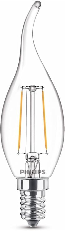 Philips LED classic 25W BA35 E14 WW CL Non-Dimmable Yellow Light Filament Bulb