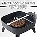 HomeCraft 7-Inch Electric Non-Stick Skillet, Adjustable Temperature Control, Cool-Touch Handle with Tempered Glass Lid, Perfect For Healthy Keto & Low-Carb Diets, Rice Bowls, & Eggs