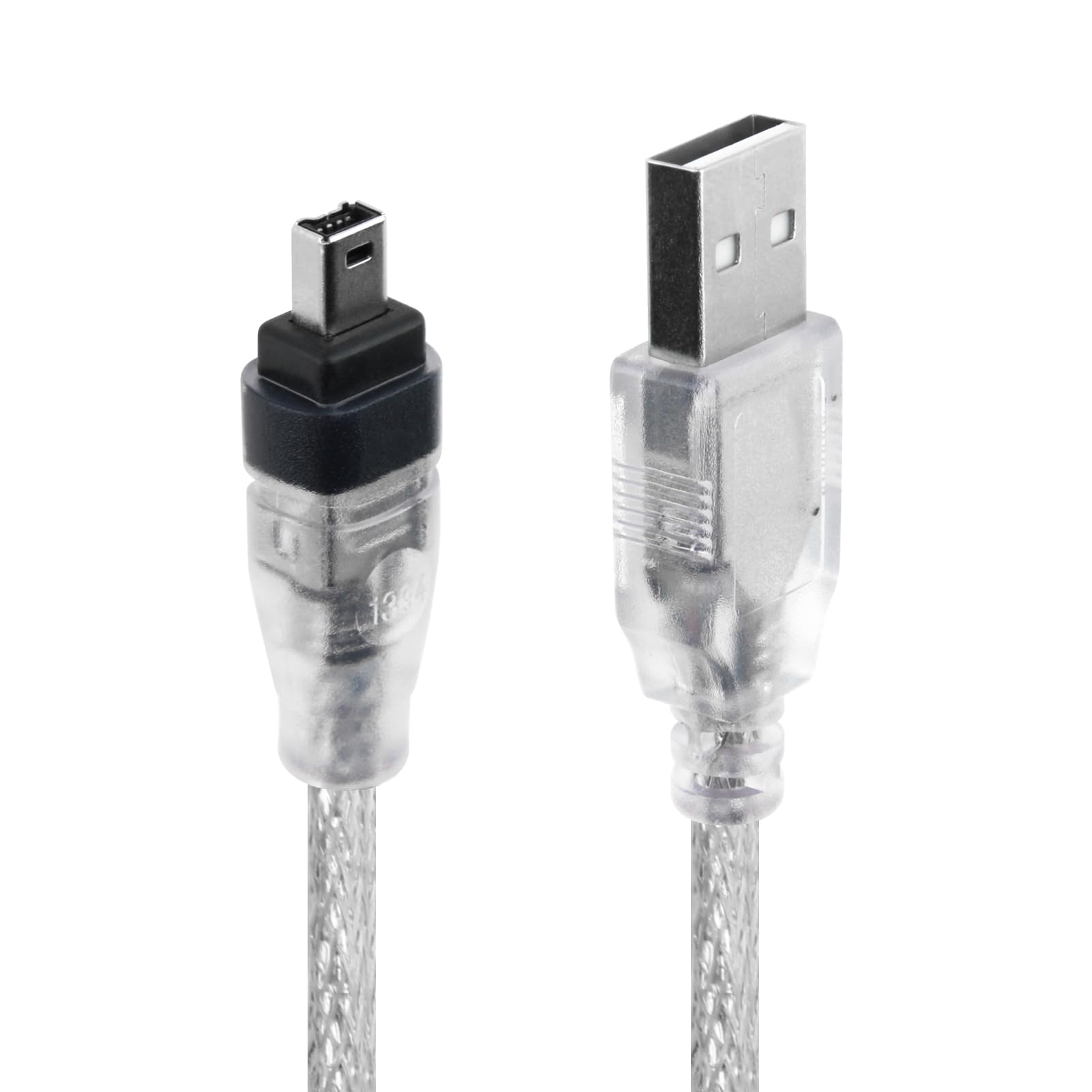 SMCEHEYA Firewire to USB Adapter Cable IEEE 1394 4 Pin to USB Converter Cable Male to Male iLink Firewire DV Adapter Cord Double-Sided Transmission 400Mbps Compatible with DV Digital Cameras(1.5M)