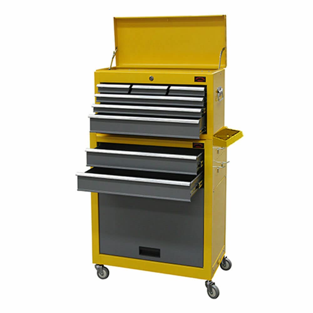 Dirty Pro Tools™ LARGE TOOL CHEST WITH SIDE TRAY TOP CABINET TOP BOX AND ROLLCAB BOX