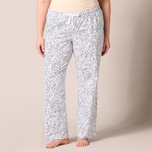 Image of Amazon Essentials Women's Cotton Pajama Pants, Breathable Poplin Sleep Pant with Drawstring Elastic Waist