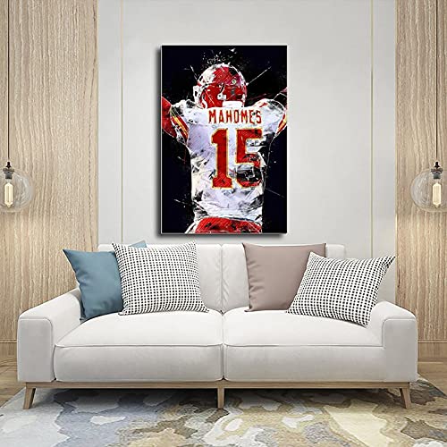 Star Sports Poster Patrick Mahomes 1 Canvas Poster Wall Art Decor Print Picture Paintings For Living Room Bedroom Decoration 12X18Inch(30X45Cm) Unframe-Style #TOP4