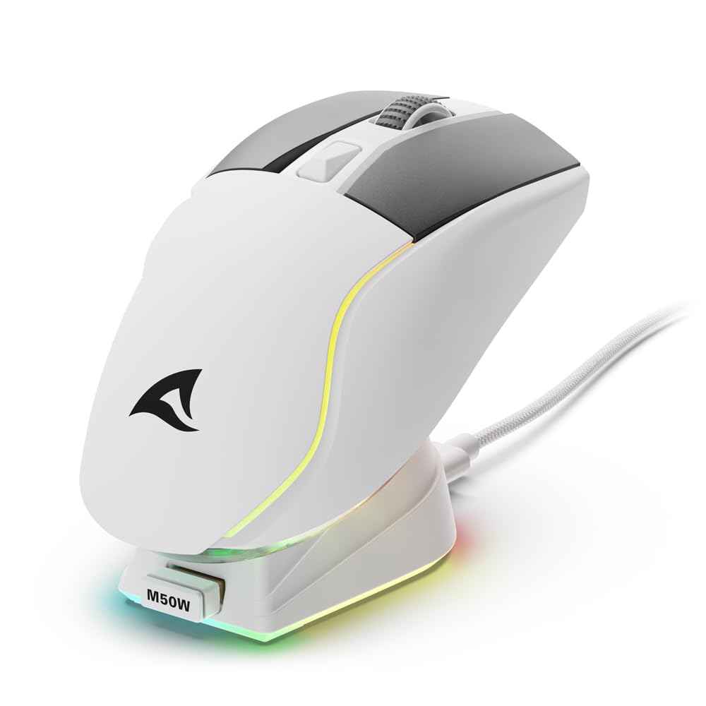 Sharkoon SGM50W mouse Giocare Mano destra RF Wireless + USB Type-A Ottico 6400 DPI