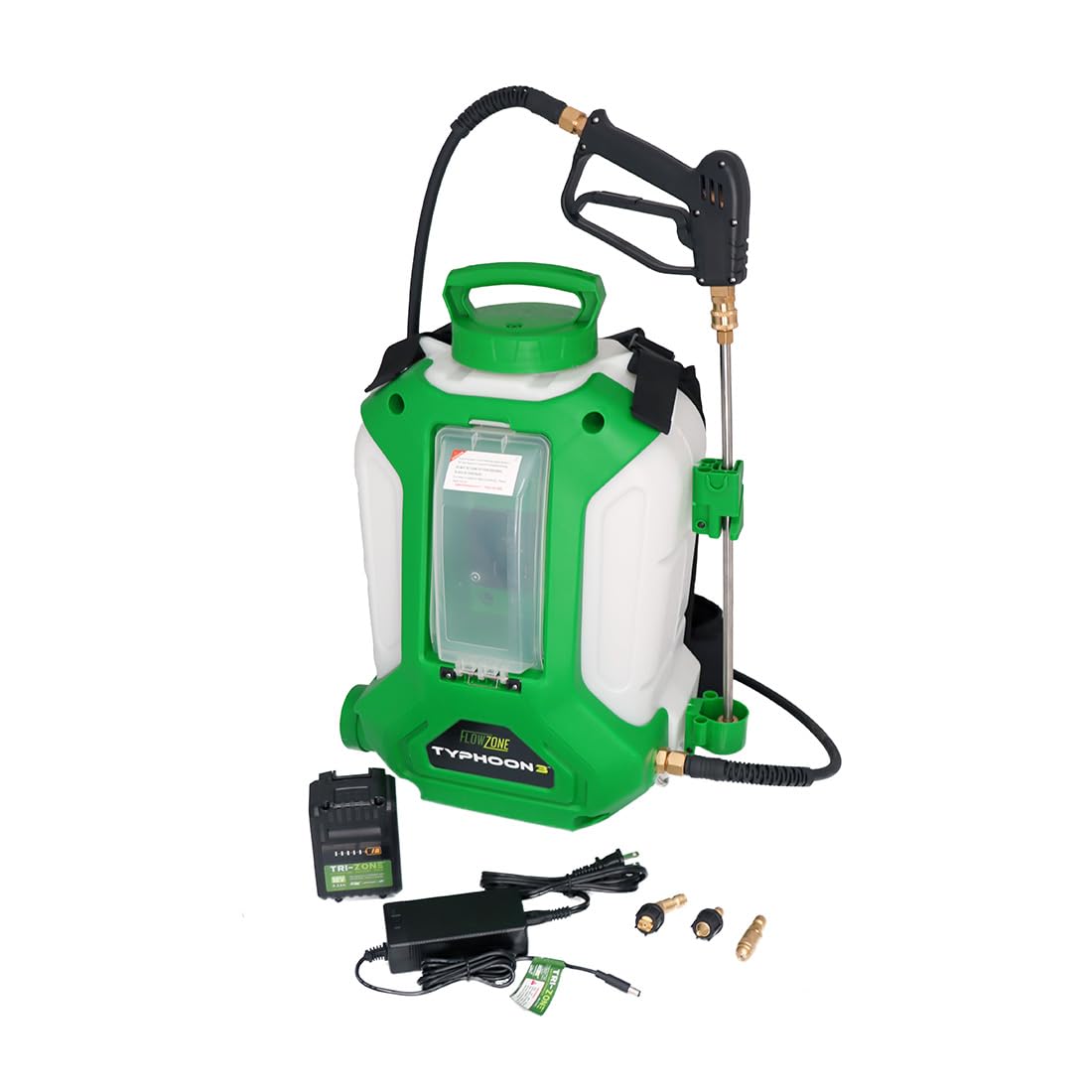 FlowZone Typhoon 3 Battery Backpack Sprayer, 5-Pressure, Battery Included