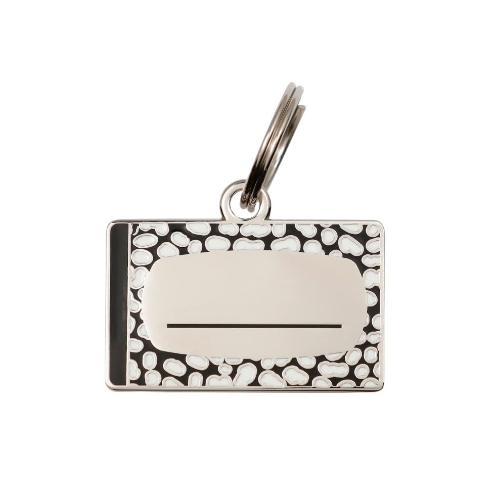 Two Tails Pet Company Personalized 'Notebook' Pet ID Tag & Collar Charm - Custom Engraved Dog Tags for Pets - Luxury Brass, Gold Plating