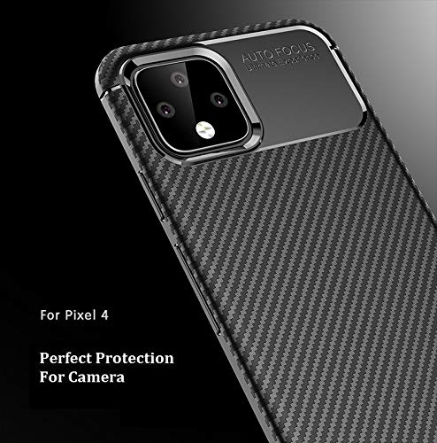 Coque Google Pixel 4 aspect carbone bleu anti-choc - 4